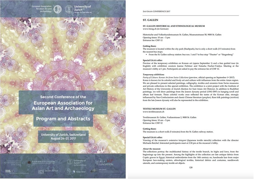 Programme for the 2nd EAAA conference, St. Gallen, 2017